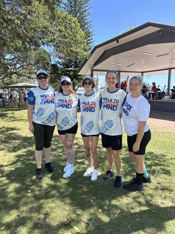 Australian Lifestyle Support Solutions team members together at the 2025 Walk to Defeat MND community event.